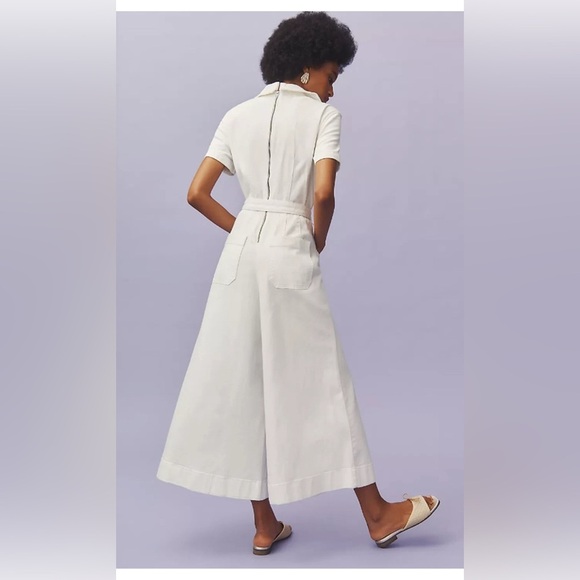 Maeve Pants - Anthropologie The Colette Wrap Jumpsuit Maeve Cottagecore 8P